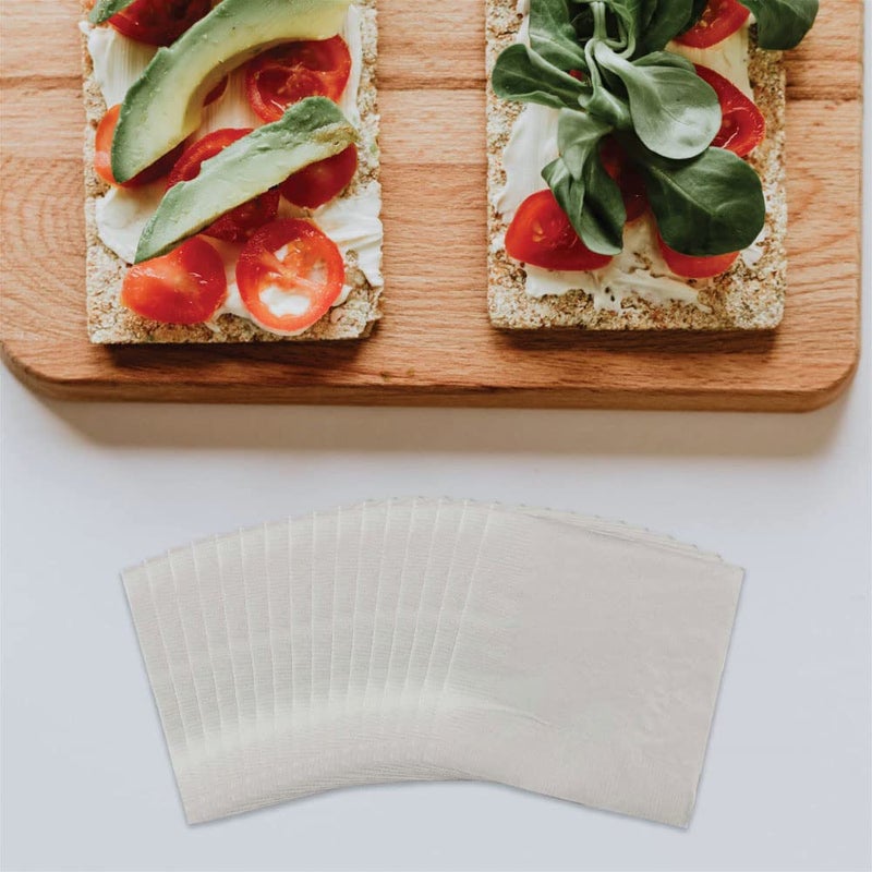 JAM PAPER Medium Lunch Napkins - 6 1/2 x 6 1/2 - Silver - 50/Pack - Image 2